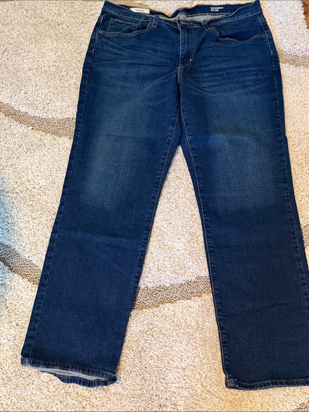 Dark Blue mens Straight Jeans